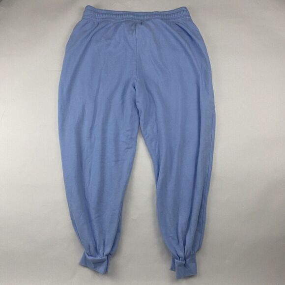 Crown & Ivy Blue Elastic Waist Jogger Sweatpants Sz XL Lounge Drawstring Cotton - Picture 7 of 7